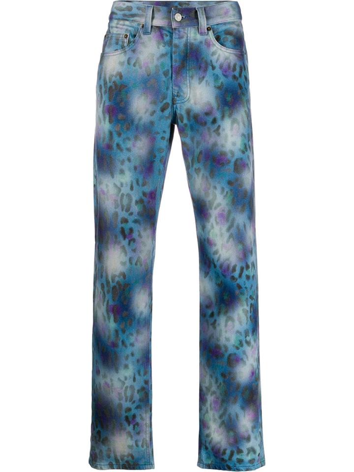 Napa By Martine Rose Leopard Print Jeans - Blue