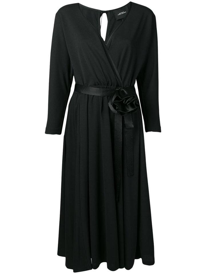 Marc Jacobs V-neck Rosette Dress - Black