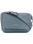 Furla - Grained Effect Crossbody Bag - Women - Leather - One Size, Blue, Leather