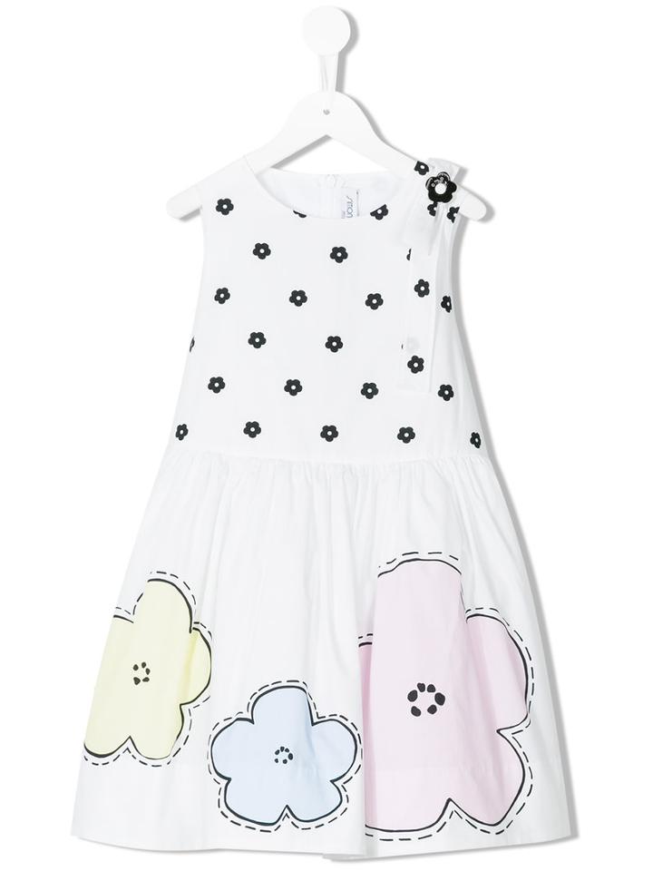Simonetta - Floral Print Sleeveless Dress - Kids - Cotton/polyester - 3 Yrs, White
