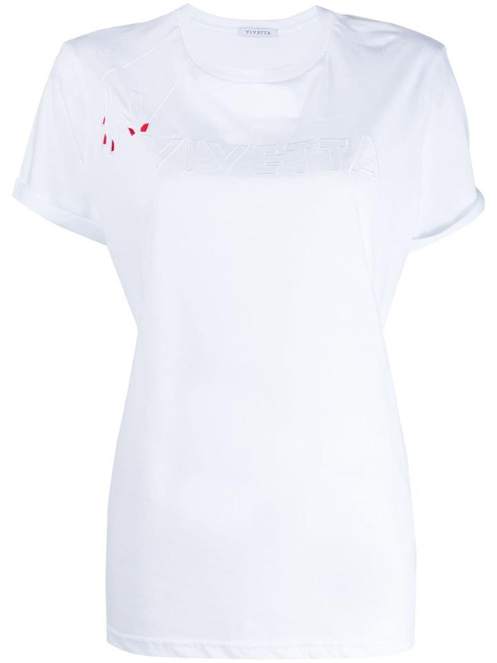 Vivetta Embroidered Logo T-shirt - White