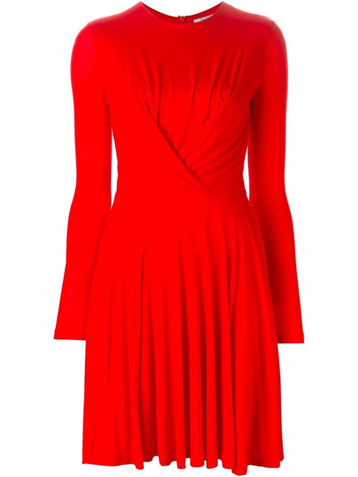 Carven Draped Detail Longsleeved Dress