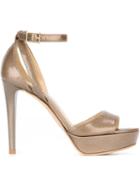 Jimmy Choo Kayden Sandals, Women's, Size: 38, Nude/neutrals, Patent Leather/leather