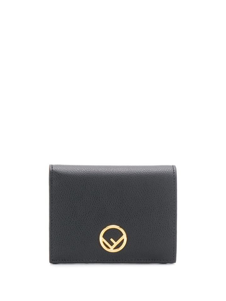 Fendi Small F Logo Wallet - Black