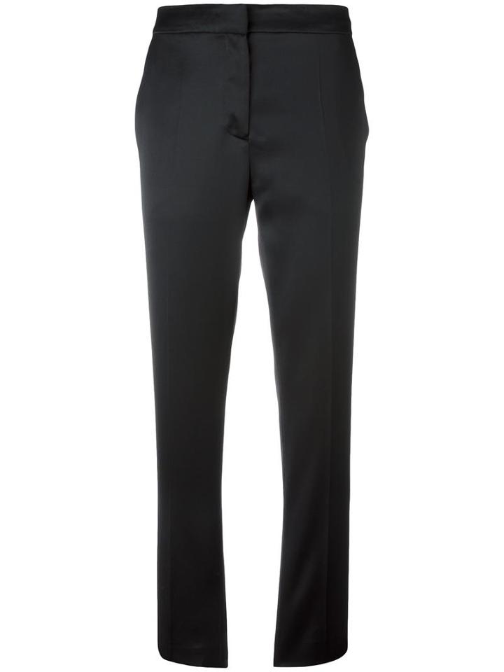 Moschino Straight Leg Trousers, Women's, Size: 44, Black, Acetate/viscose/rayon/virgin Wool