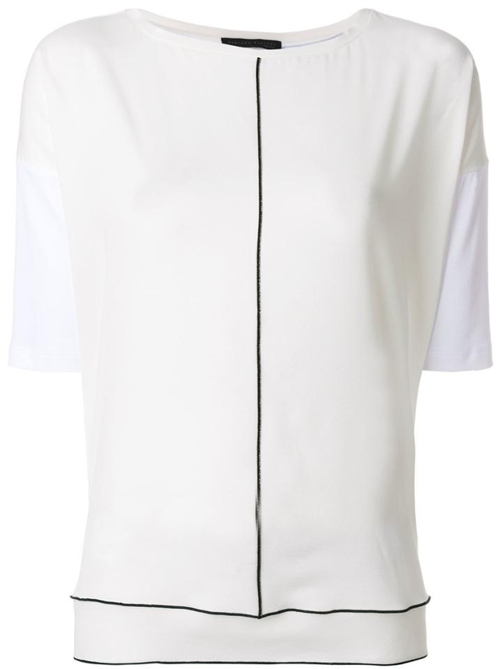 Fabiana Filippi Embroidered Detail Blouse - White