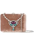 Rodo Embellished Clutch - Pink & Purple