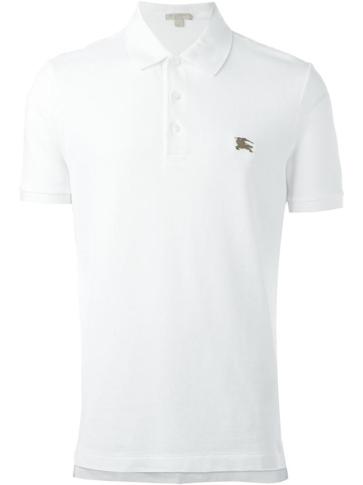 Burberry Brit Embroidered Logo Polo Shirt, Men's, Size: Xl, White, Cotton/metal