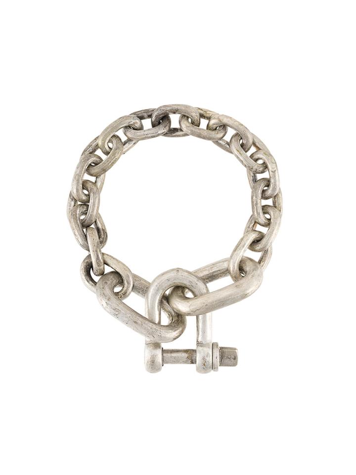 Parts Of Four Chain Charm Bracelet - Grey