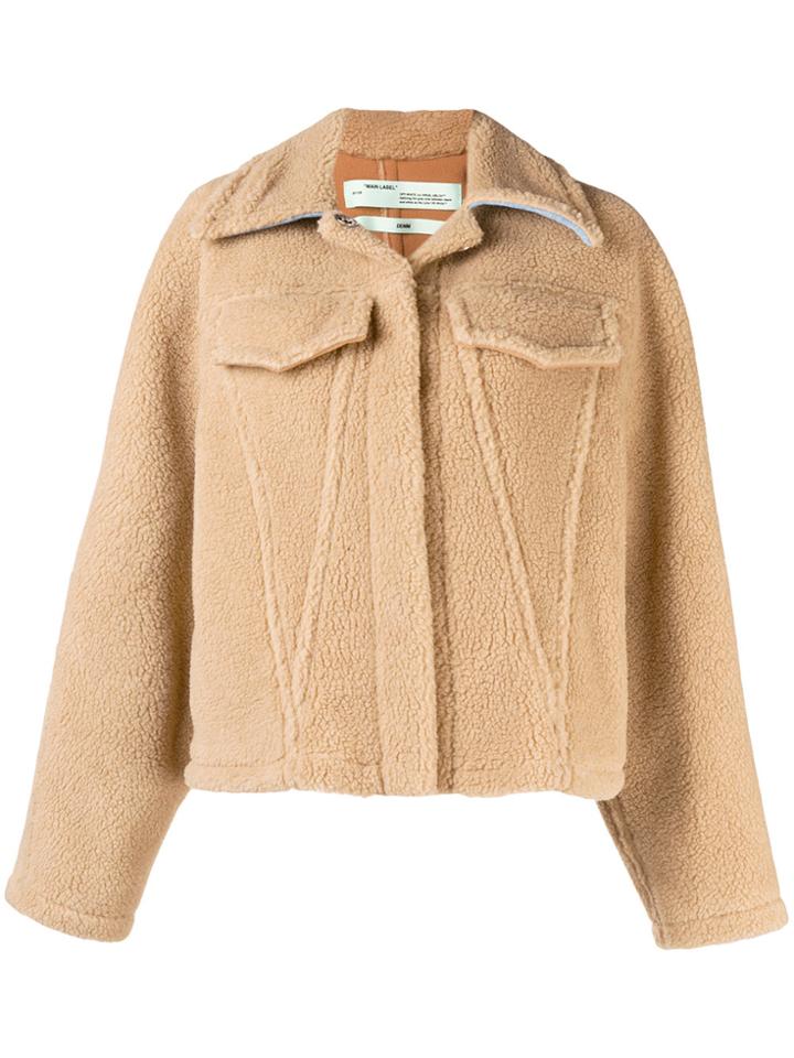 Off-white Single Breasted Jacket - Nude & Neutrals