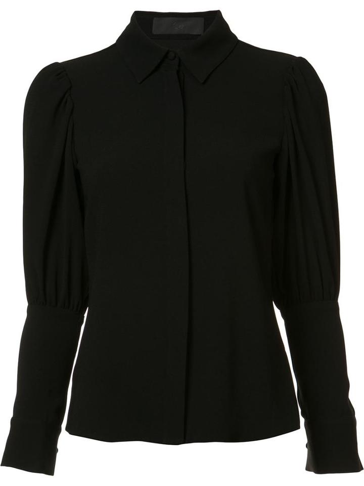Co Slim Sleeve Shirt, Women's, Size: Xs, Black, Triacetate/polyester