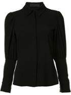 Co Slim Sleeve Shirt, Women's, Size: Xs, Black, Triacetate/polyester