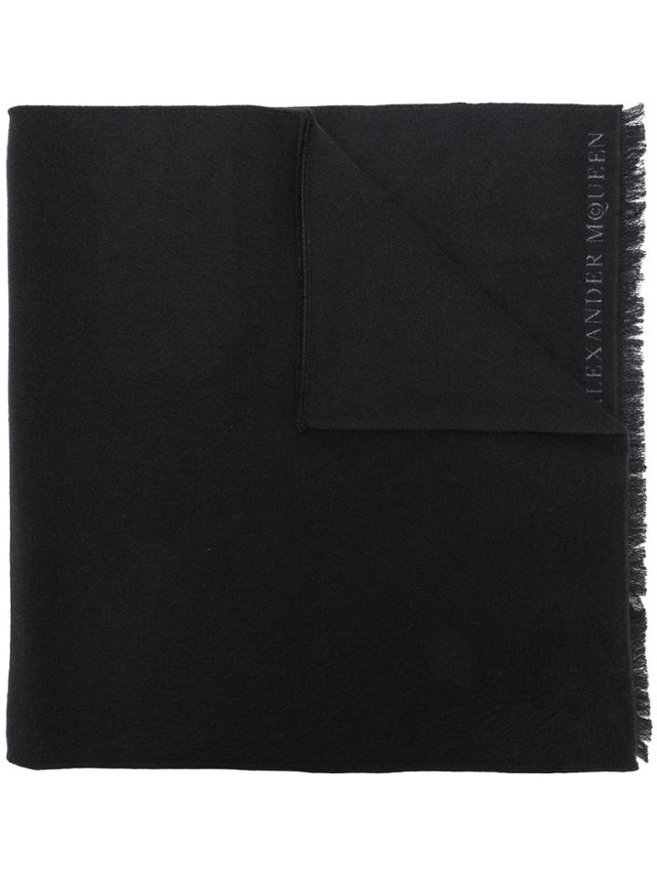 Alexander Mcqueen Moonlight Fil Coupé Scarf - Black
