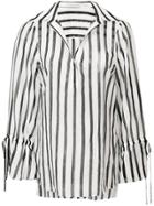 Alice+olivia Longsleeved Striped Shirt - White
