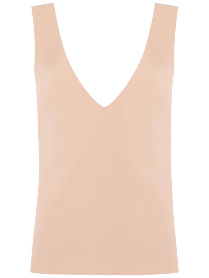 Olympiah - V-neck Top - Women - Polyester - 42, Nude/neutrals, Polyester
