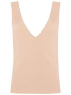 Olympiah - V-neck Top - Women - Polyester - 42, Nude/neutrals, Polyester