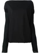 Vivienne Westwood Anglomania Sheer Cut Longsleeves Blouse, Women's, Size: Medium, Black, Viscose/cotton