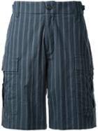 Undercover Striped Shorts, Men's, Size: 2, Blue, Cotton/polyurethane/cupro