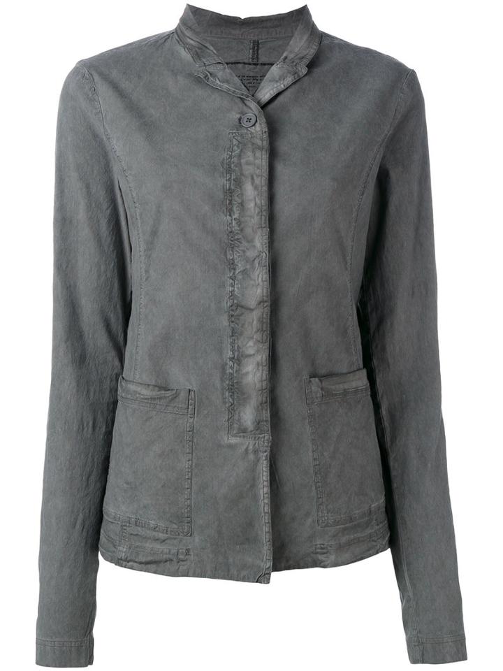 Rundholz Black Label Distressed Shirt Jacket, Women's, Size: Xl, Green, Linen/flax/spandex/elastane