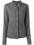 Rundholz Black Label Distressed Shirt Jacket, Women's, Size: Xl, Green, Linen/flax/spandex/elastane