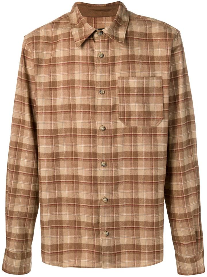 A.p.c. Plaid Casual Shirt - Brown