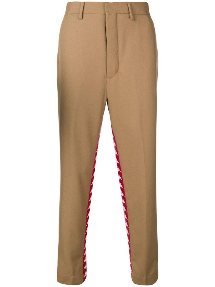 Kappa Side Stripe Tapered Trousers - Nude & Neutrals