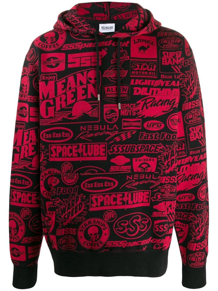 Sss World Corp Logos Hoodie - Black