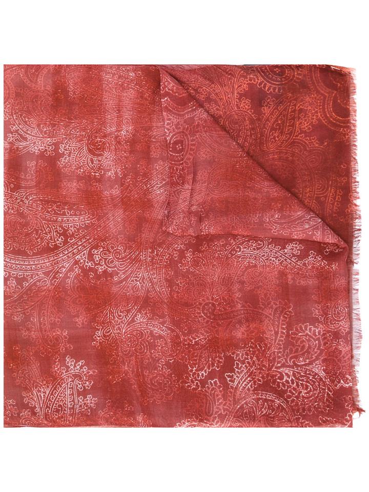 John Varvatos Paisley Print Scarf, Men's, Pink/purple, Modal