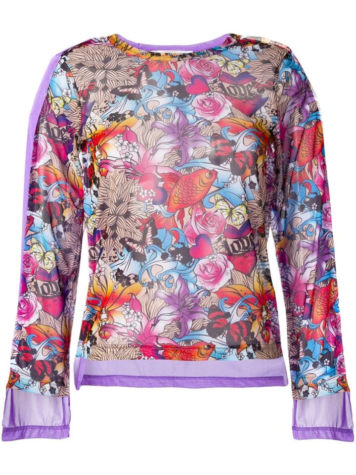 Comme Des Garçons Tattoo Printed Sweatshirt - Purple