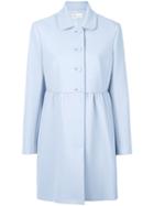 Red Valentino - Fitted Jacket - Women - Cotton/polyester/spandex/elastane/wool - 44, Blue, Cotton/polyester/spandex/elastane/wool