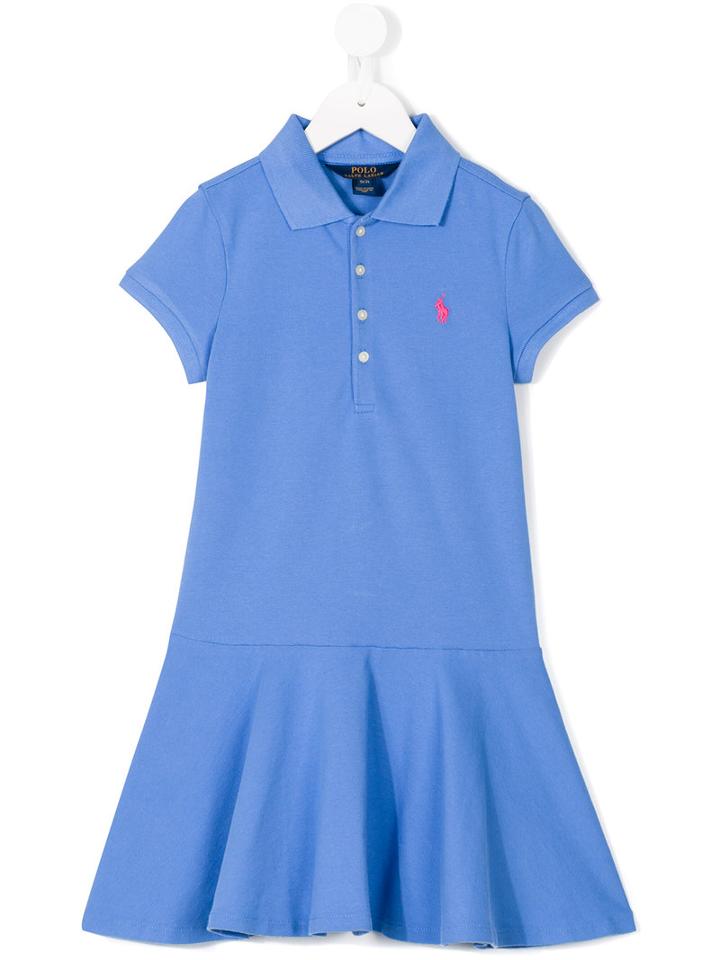 Flared Polo Dress - Kids - Cotton/spandex/elastane - 5 Yrs, Blue, Ralph Lauren Kids