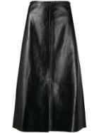 Joseph A-line Leather Skirt - Black