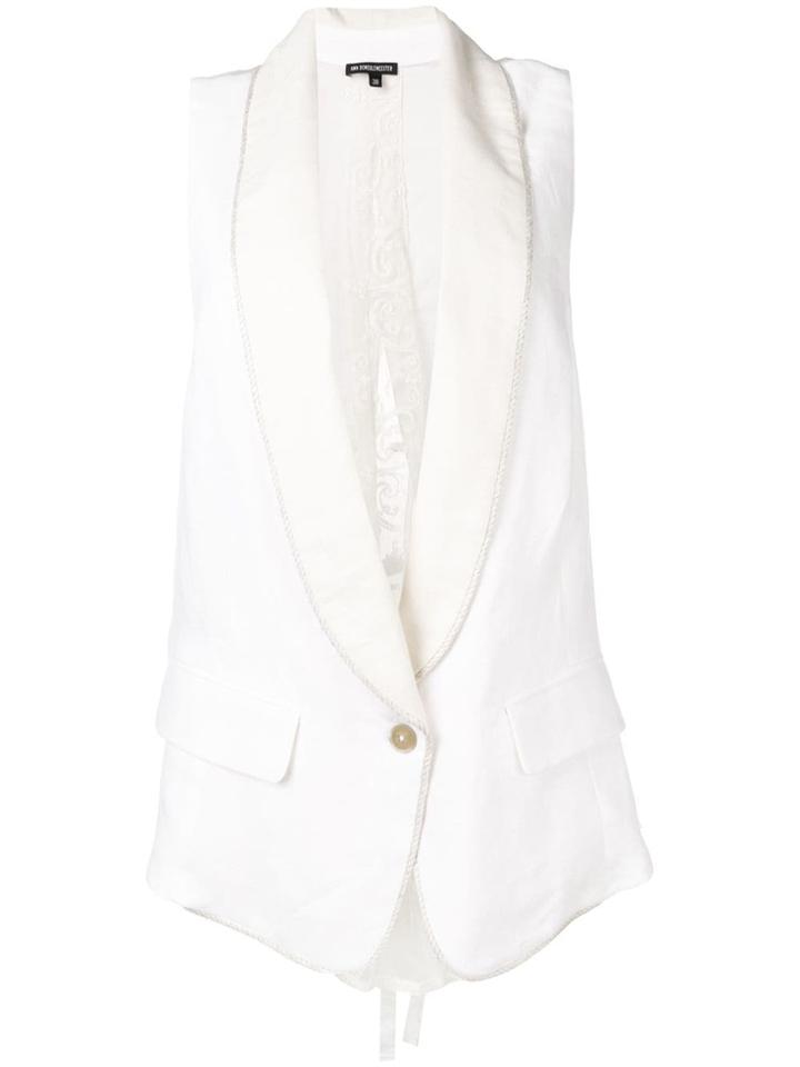 Ann Demeulemeester Long Blazer - White
