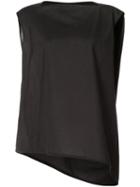Rick Owens - Slash Neck Top - Women - Silk/cotton/viscose - 44, Black, Silk/cotton/viscose
