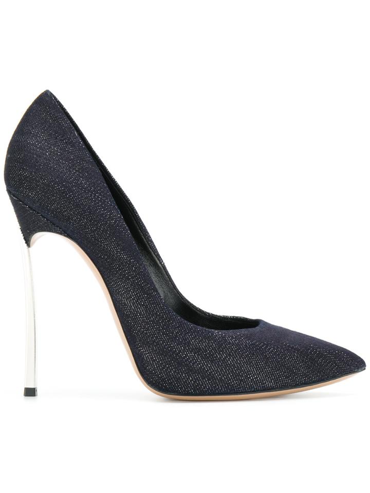 Casadei Techno Blade Denim Pumps - Blue