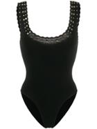Sandro Paris Eyelet Detail Tank Top - Black