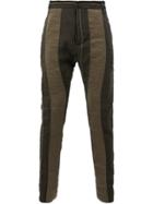 Masnada Striped Skinny Trousers - Brown