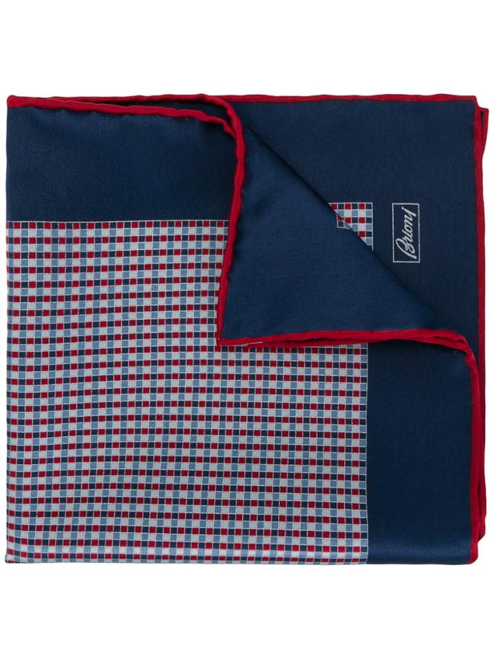 Brioni Printed Handkerchief - Blue