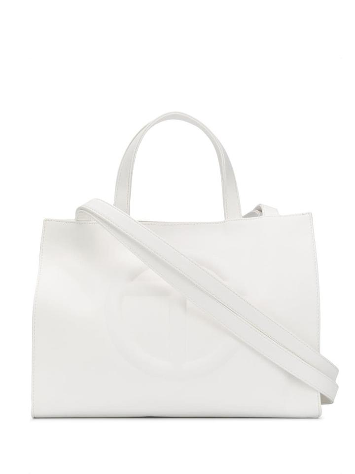 Telfar Embossed Logo Tote Bag - White