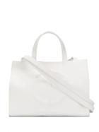 Telfar Embossed Logo Tote Bag - White