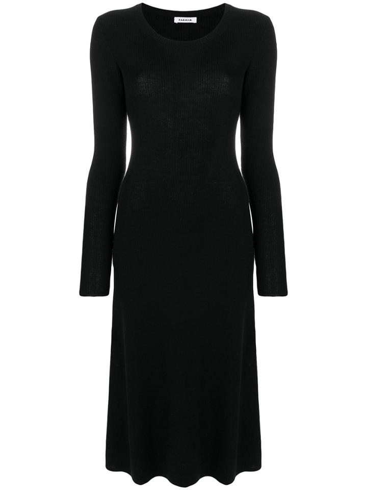 P.a.r.o.s.h. Ribbed Knit Dress - Black