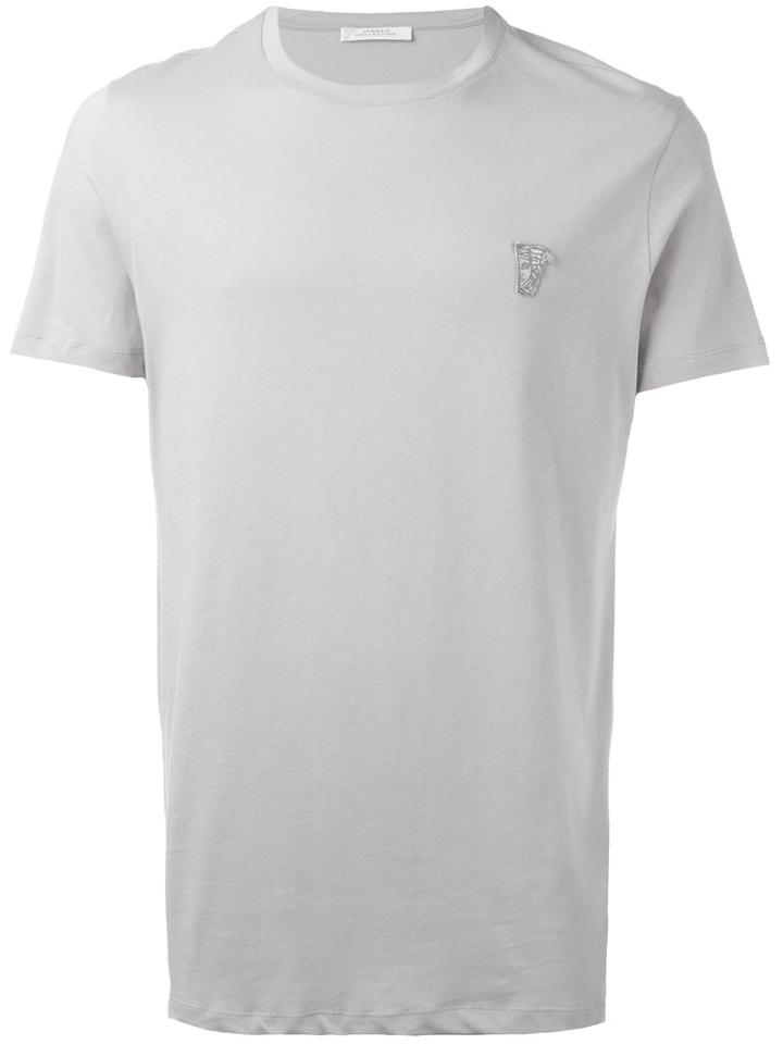Versace Collection Plain T-shirt, Men's, Size: Medium, Nude/neutrals, Cotton