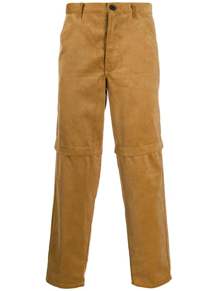 Comme Des Garçons Shirt Corduroy Straight-fit Trousers - Neutrals
