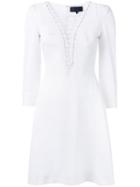Lace-up Mini Dress - Women - Polyester/spandex/elastane/acetate/viscose - L, White, Polyester/spandex/elastane/acetate/viscose, Philipp Plein