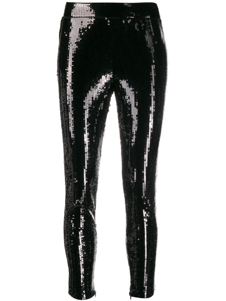 Michael Michael Kors Cropped Sequinned Leggings - Black