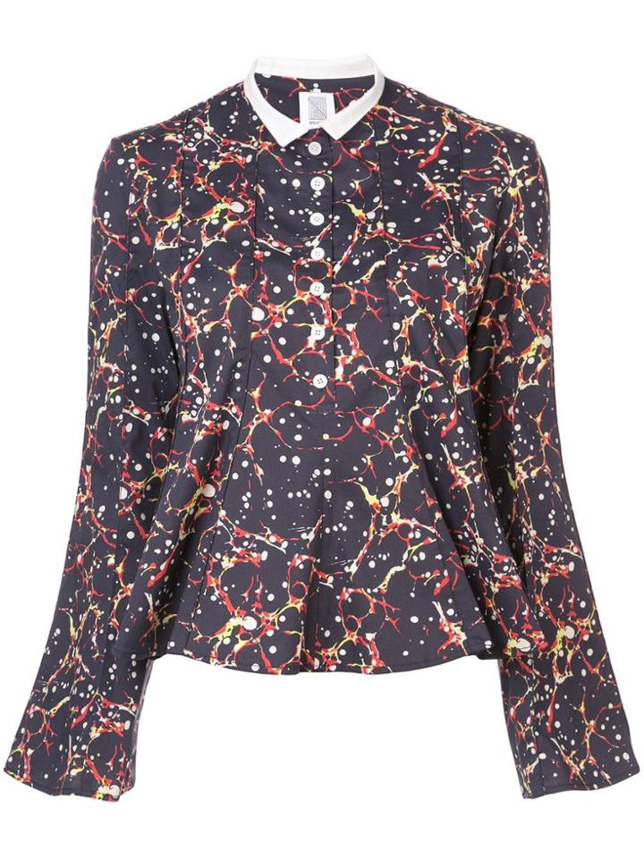 Rosie Assoulin Printed Collar Shirt - Black