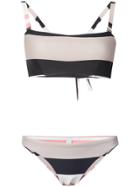 Asceno Striped Bikini - Black