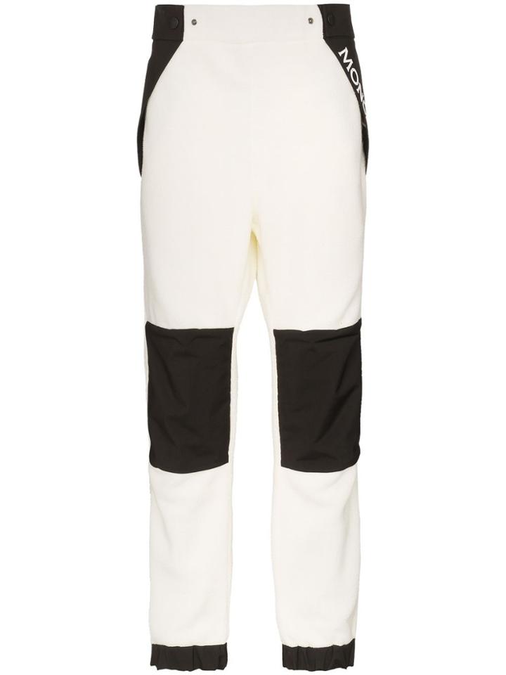 Moncler Grenoble Logo Print Fleece Trousers - White