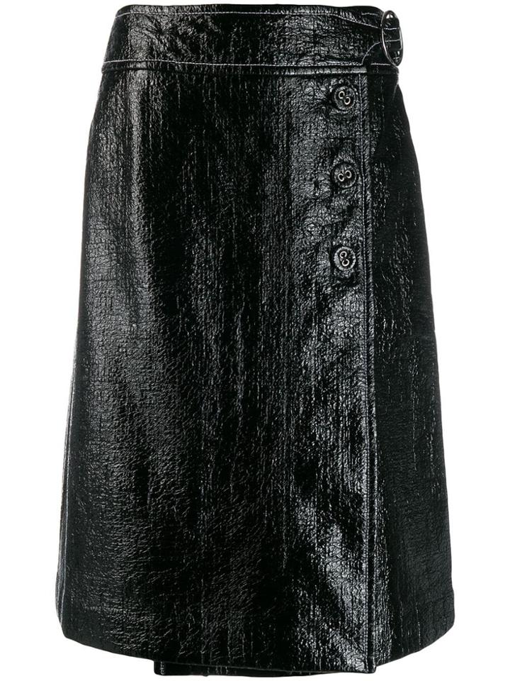 Marni Patent Wrap Style Skirt - Black