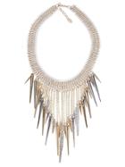 Luxury Fashion Spike Charm Necklace - White